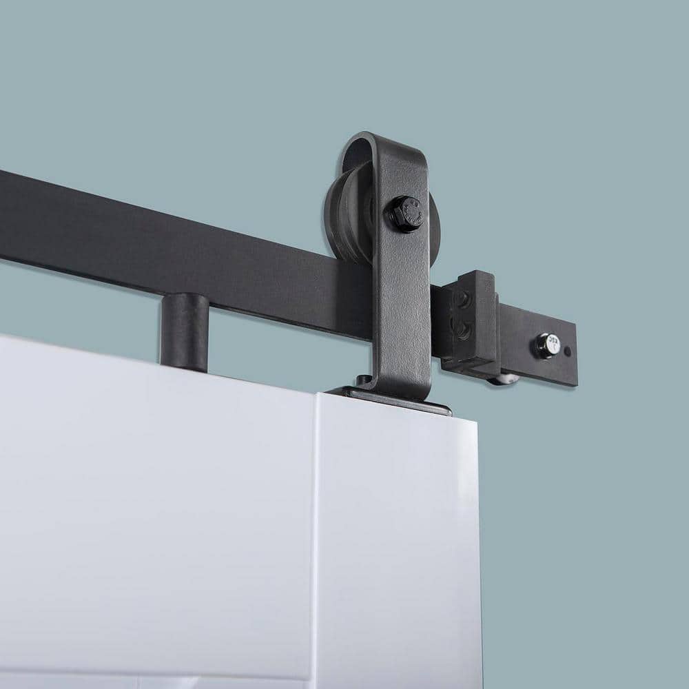 Montana 42" x 84" White PVC Sliding Barn Door Kit