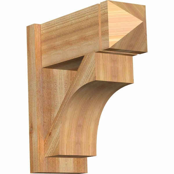 Ekena Millwork 8 in. x 20 in. x 20 in. Western Red Cedar Westlake Arts and Crafts Rough Sawn Outlooker