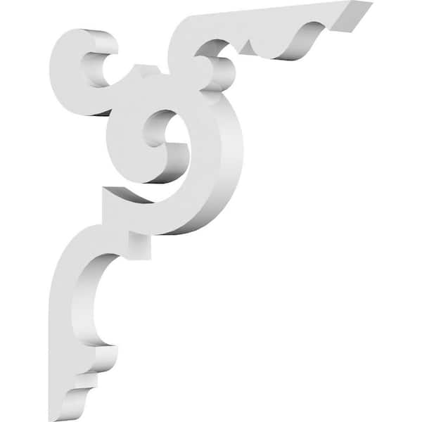 Ekena Millwork 5/8 in. W x 8 in. H x 8 in. D PVC Benson Bracket