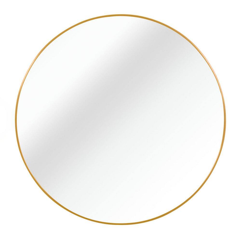 Aurora 39 in. W x 39 in. H Round Gold Aluminum Framed Wall Bathroom Vanity Mirror Modern Decorative Mirror Wall Decor price history on PriceWatchPro