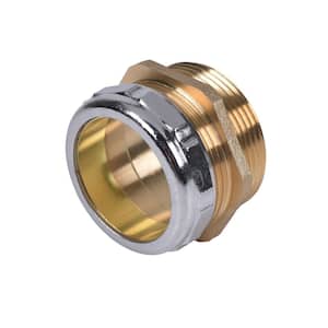 1-1/2 in. Brass Threaded Male Sink Drain Pipe Connector with Female Copper Sweat Connection