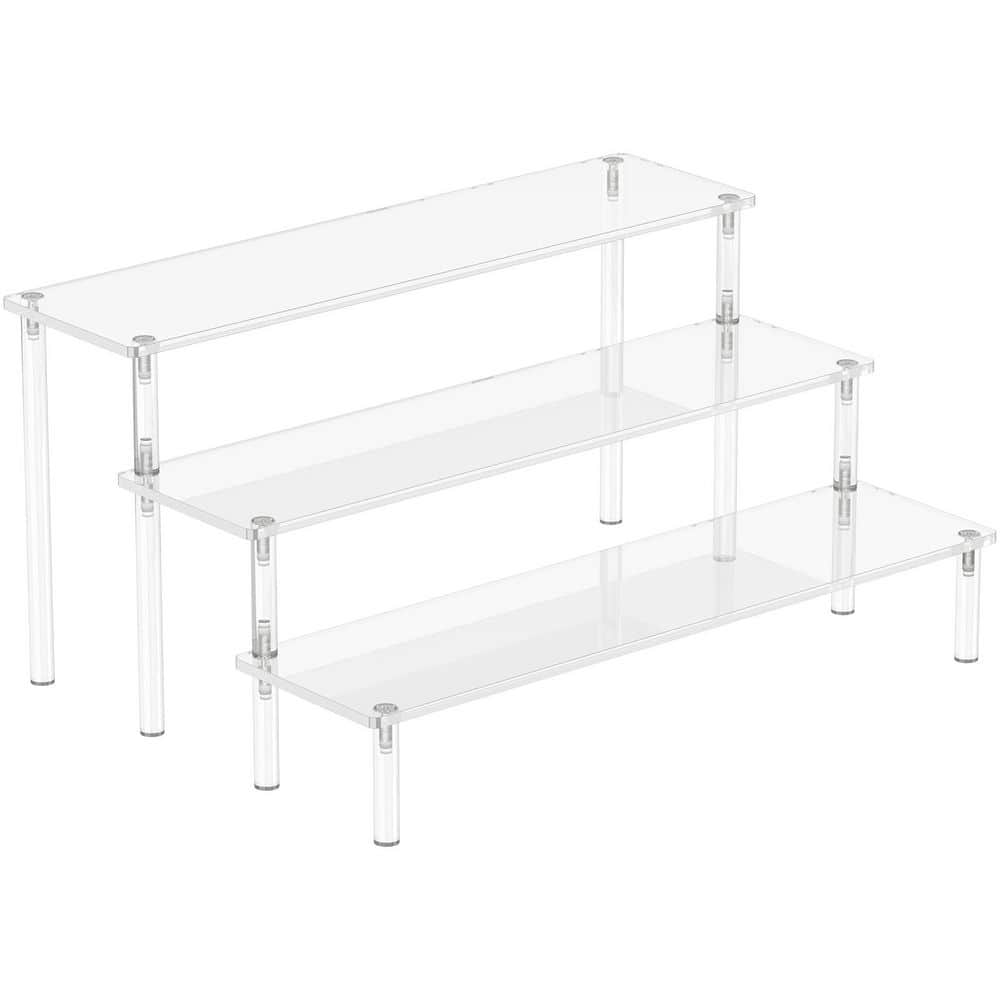 Augbeer Clear 3-Tier Acrylic Display Riser with Perfume Organizer and ...