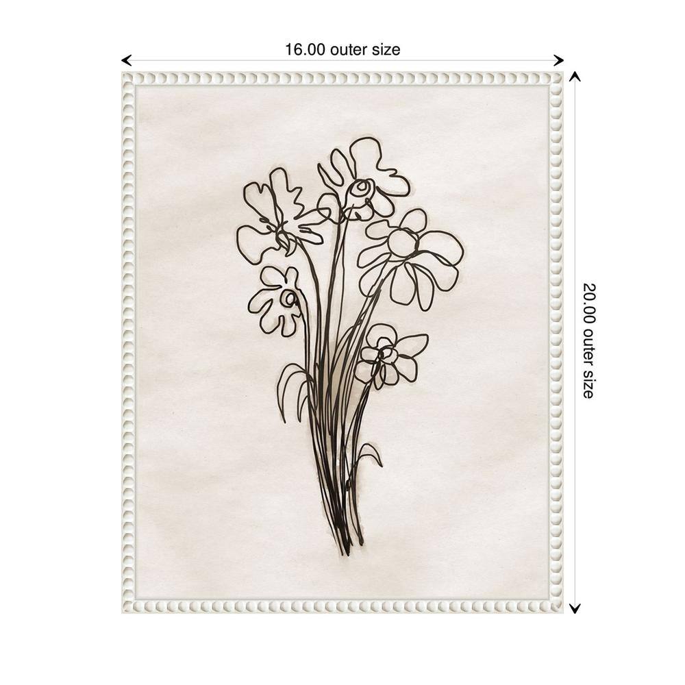 Dan Meneely Native Flowers White Beaded Canvas Wall Art