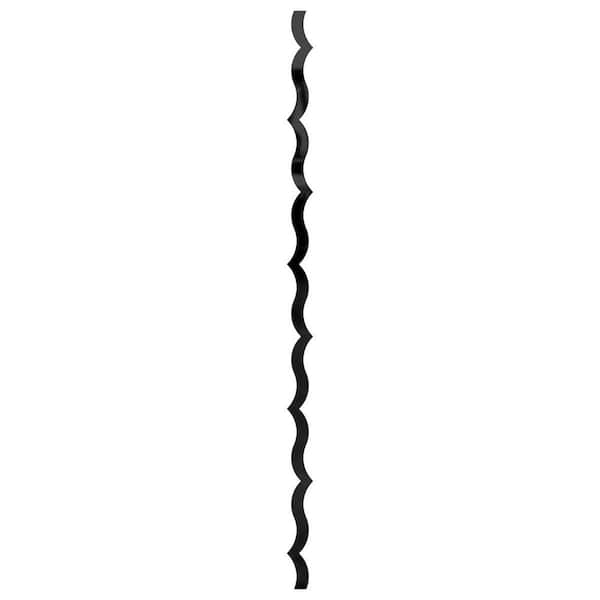Ekena Millwork May 0.125 in. T x 0.17 ft. W x 4 ft. L Black Acrylic Decorative Wall Paneling 43-Pack