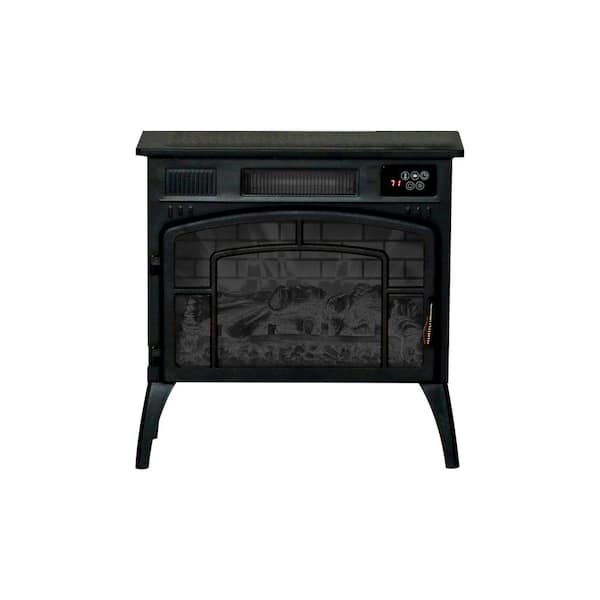 22 in. Freestanding Infrared Quartz Cabinet Space Heater, Overheat Safety Protection, Convection, 1500W, Black