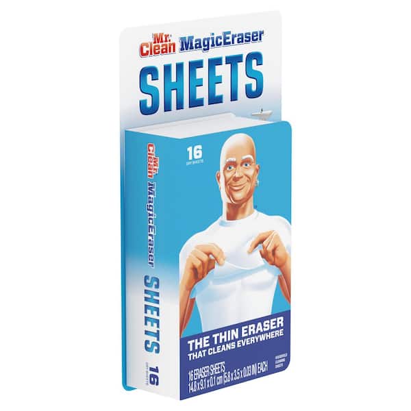 Bộ 16 miếng lau sạch Mr. Clean Thin Sheets Magic Eraser Scouring Sponge (3 bộ) là sự lựa chọn ưu việt cho việc làm sạch nhà cửa của bạn. Hãy xem hình ảnh để tìm hiểu thêm về sản phẩm và ưu điểm mà nó mang lại cho quá trình làm sạch của bạn.
