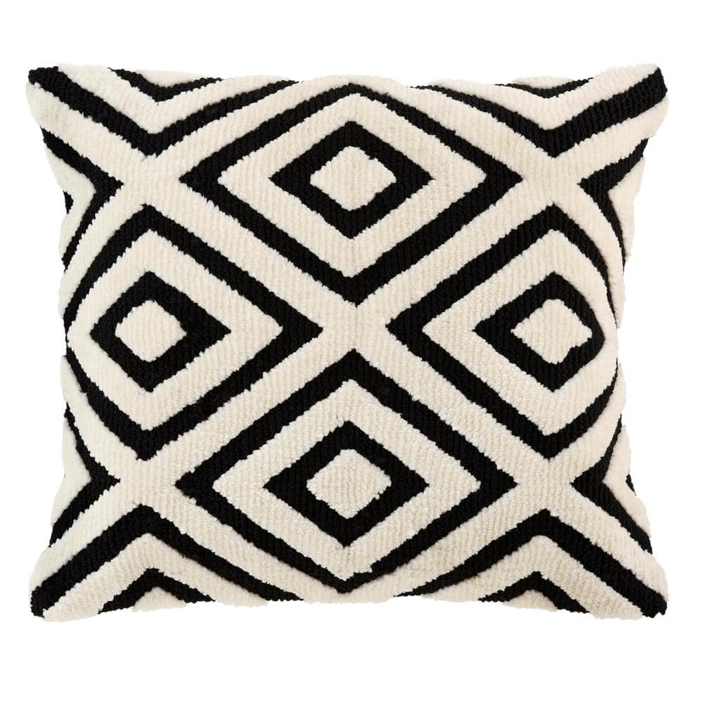 Home Decorators Collection Cream Fringe Textured 18 in. x 18 in. Square Decorative  Throw Pillow S00161045216 - The Home Depot