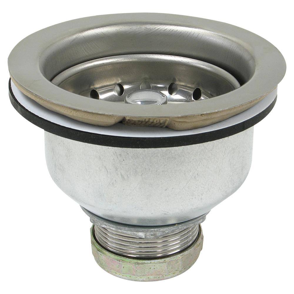 5 in. x 3 in. Stainless Steel Kitchen Sink Basket Strainer with Spring Lock Post in Chrome price history on PriceWatchPro