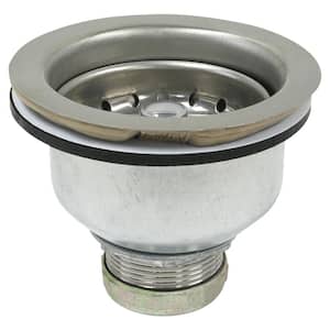 The Plumber's Choice 3-1/2 in. Strainer Basket Replacement for Kitchen Sink  Drains Stainless Steel Kohler Style Stopper RB13157N - The Home Depot