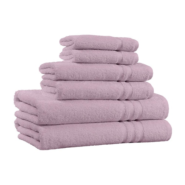 Unbranded 6-Piece Lavender Extra Soft 100% Egyptian Cotton Bath Towel Set