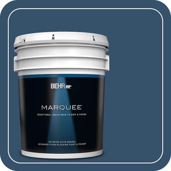 BEHR MARQUEE 5 gal. #MQ5-58 Velvet Rope Satin Enamel Exterior Paint & Primer