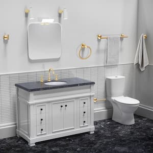 FROPO 4 Pcs Gold Bathroom Hardware Set - Brushed Brass Gold Bathroom  Accessories Kit, Stainless Steel Wall Mounted 23.6 Inch Towel Bar, Towel  Hook, Toilet Paper Holder