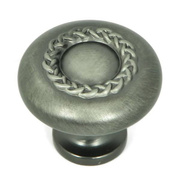 Knotted rope shape solid furniture knob chrome and black finish 
