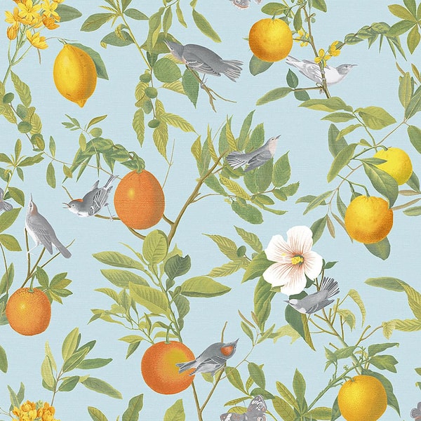 Amalfi Cielo Blue Tropical Paste the Wall Wallpaper