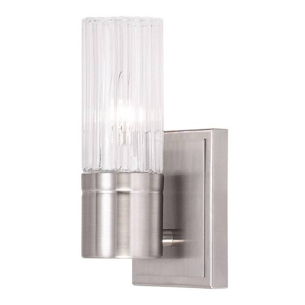 Livex Lighting Midtown  1 Light Brushed Nickel Wall Sconce