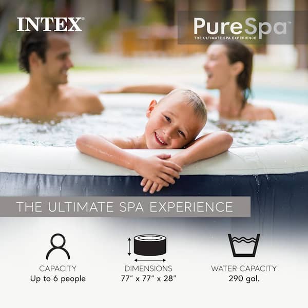4-Person 140-Jets Inflatable Hot Tub Jet Spa and Medium PureSpa Benches