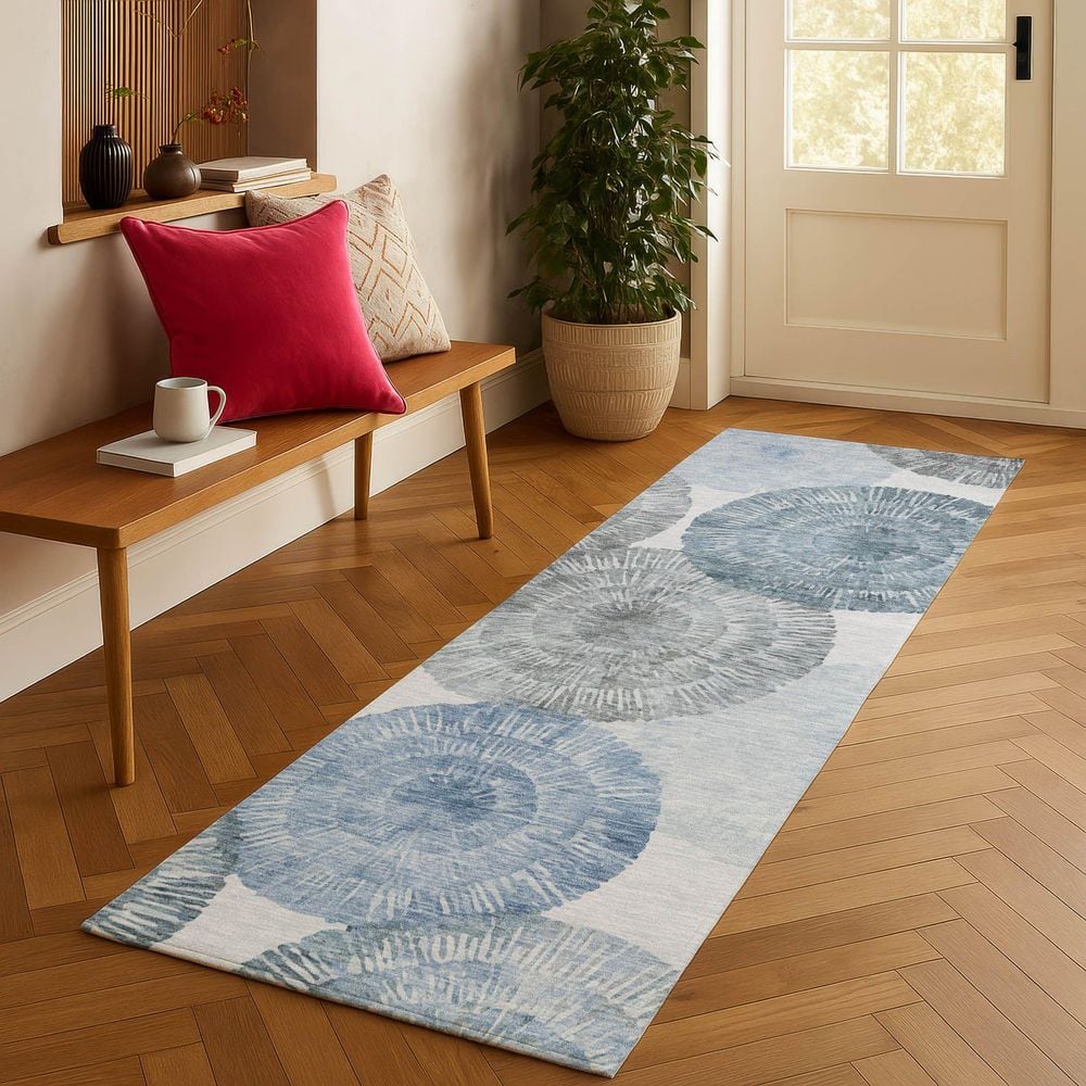 Chantille Machine Washable Indoor/Outdoor Abstract ACN2351 Denim 2 ft. 3 in. x 7 ft. 6 in. Runner Rug price history on PriceWatchPro