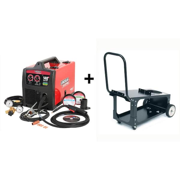 Lincoln Electric 140HD MIG Welder with a Welding Cart