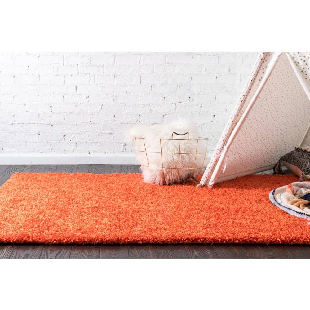 Luxe Softness 6' x 9' Blue Solid Shag Area Rug