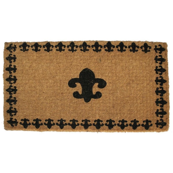 HomeRoots 30 in. x 18 in. Coir Outdoor Door Mat