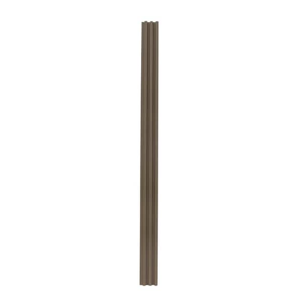 Mediterraneo 9.5 ft. x 7.67in. Decorative PVC Slat Wall Panel in Brown