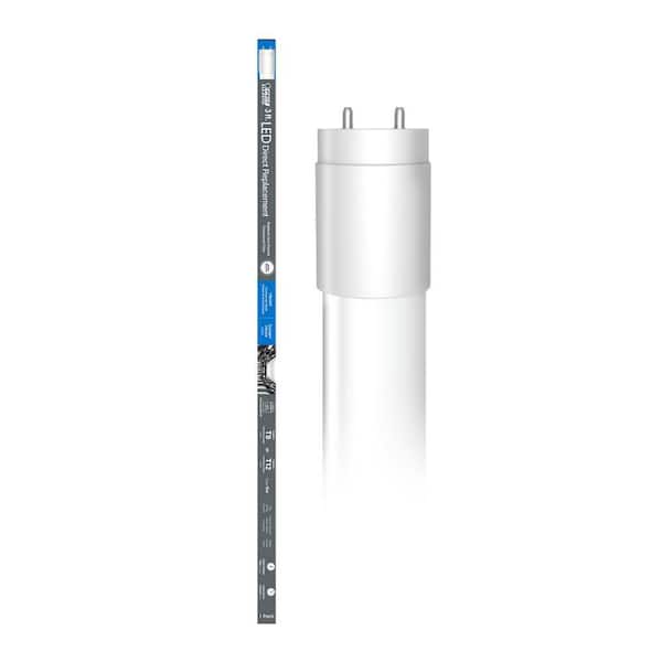 30-Watt Equivalent 3 ft. White Linear Tube T8/12 G13 Type A Plug and Play LED Light Bulb, Daylight Deluxe 6500K