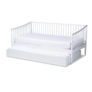 Renata White Twin Daybed with Trundle