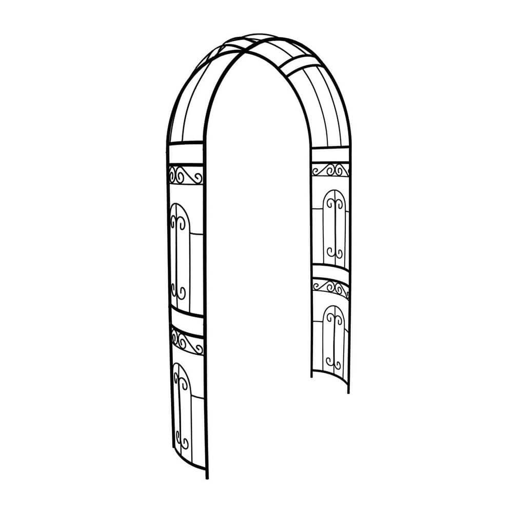 Outside Dimensions: 95.3H x 45W Iron Curved Enduring Garden Arch Trellis Outdoor Wedding Ceremony Decorative Arbor price history on PriceWatchPro