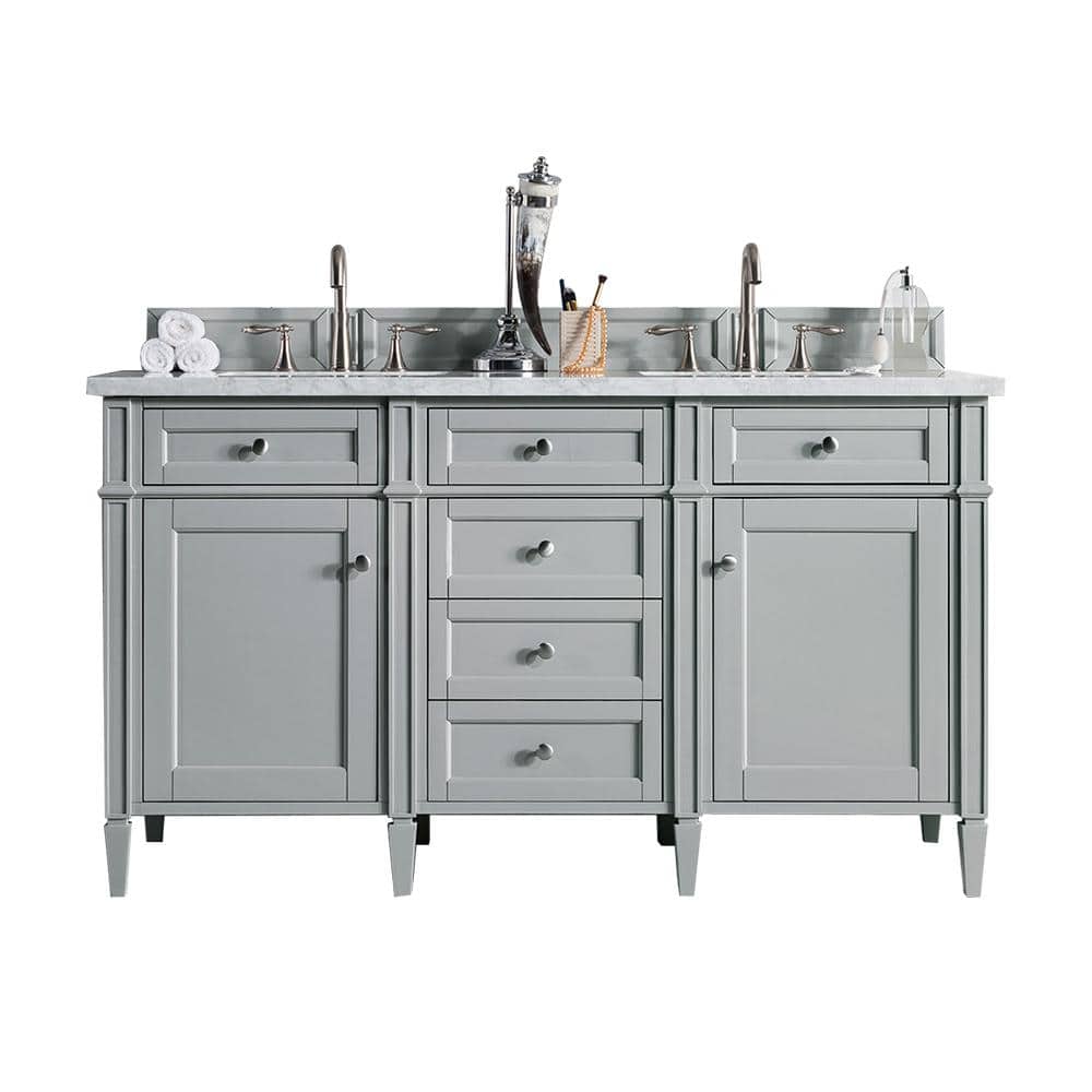 Brittany 60 in. W x 23.5 in.D x 34 in. H Double Bath Vanity in Urban Gray w