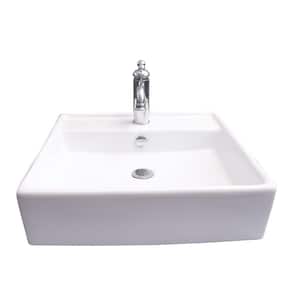 Markle Wall-Mount Sink in White