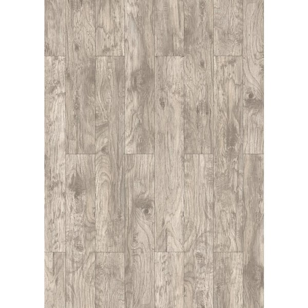 TrafficMaster Saratoga Ash Hickory 7 mm T x 7.6 in. W Laminate Wood Flooring (24.2 sqft/case)