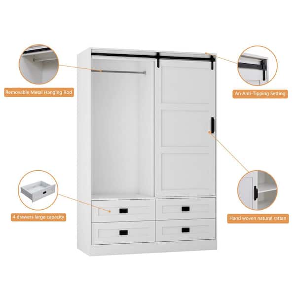 Wood and Metal Hanging Wall Storage Cabinet with Sliding Barn Door and Hooks Wood and Metal Hanging Wall Storage Cabinet with Sliding Barn Door and Hooks