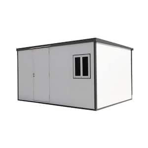 Flat Roof 13 ft. x 10 ft. Insulated Building Metal Shed