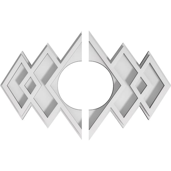 Ekena Millwork 1 in. x 10 in. x 6.625 in. PVC Medallion Moulding
