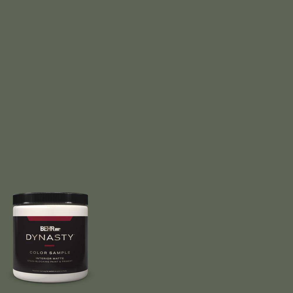 BEHR DYNASTY 8 oz. #N390-7 Cypress Vine One-Coat Hide Matte Stain ...