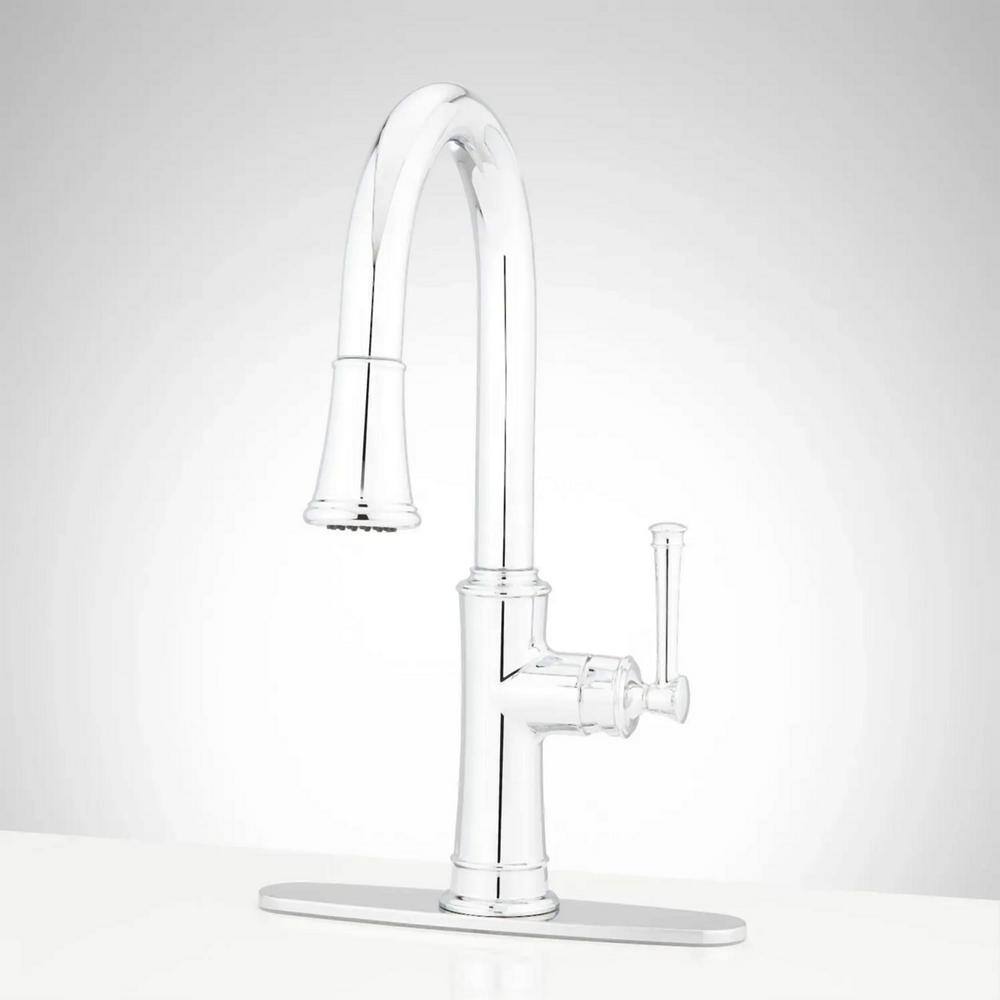 SIGNATURE HARDWARE Beasley Single Handle Pull Down Sprayer Kitchen