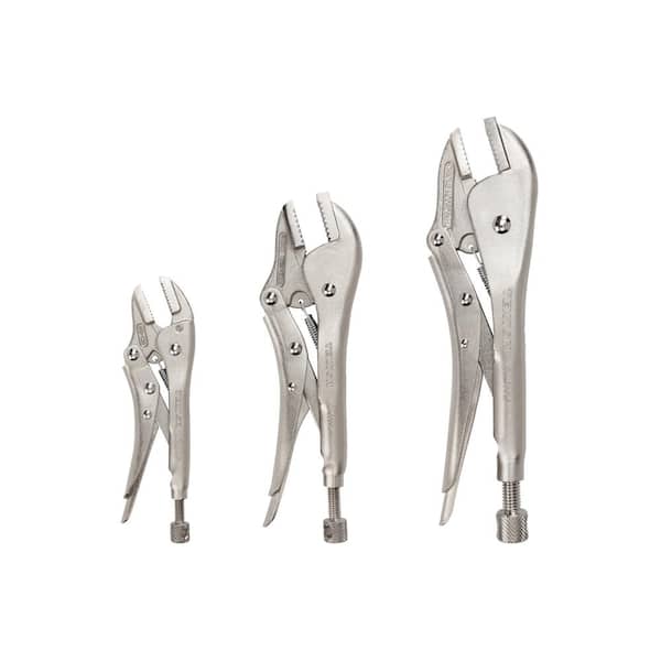 3-Piece Straight Jaw Locking Pliers Set