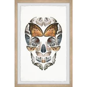 "Butterfly Skull" by Marmont Hill Framed Animal Art Print 12 in. x 8 in.