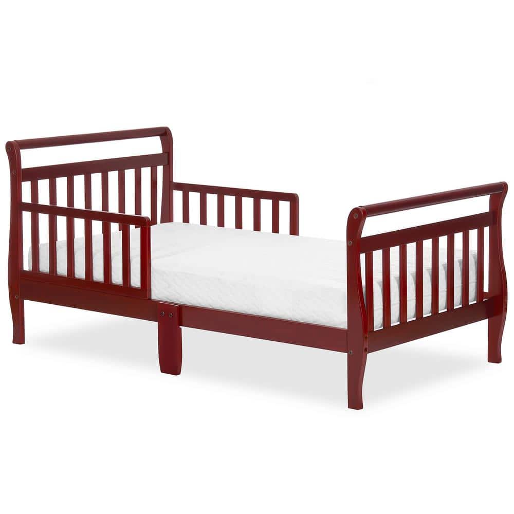 Dream On Me Cherry Toddler Sleigh Bed, Red -  642-C