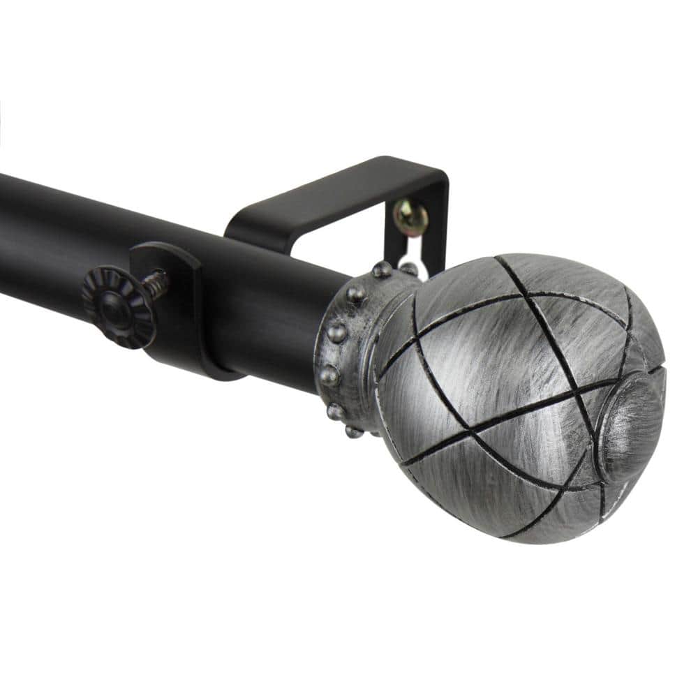 Supreme 160 in. - 240 in. Adjustable 1 in. Dia Single Curtain Rod in Black price history on PriceWatchPro