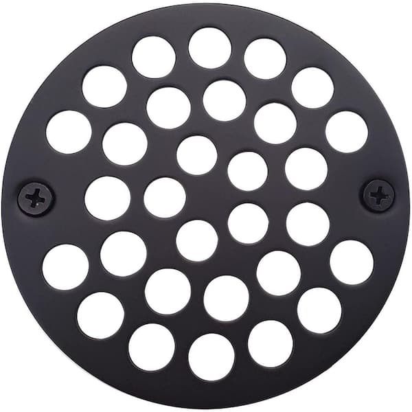 Belle Foret 4 in. Brass Shower Strainer Grid with Screws in Oil Rubbed Bronze