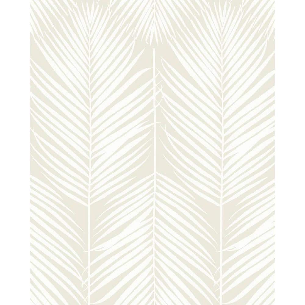 Sea Salt Palm Silhouette Coastal Prepasted Wallpaper Roll