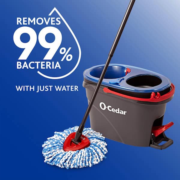 RinseClean Clean Water Spin Mop and Bucket System 2 Machine Washable Mop Head Replacements PowerCorner Outdoor Broom