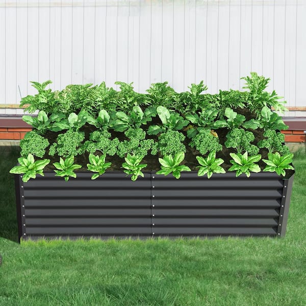 domi outdoor living 96 in. x 48 in.x 24 in. Dark Gray Metal