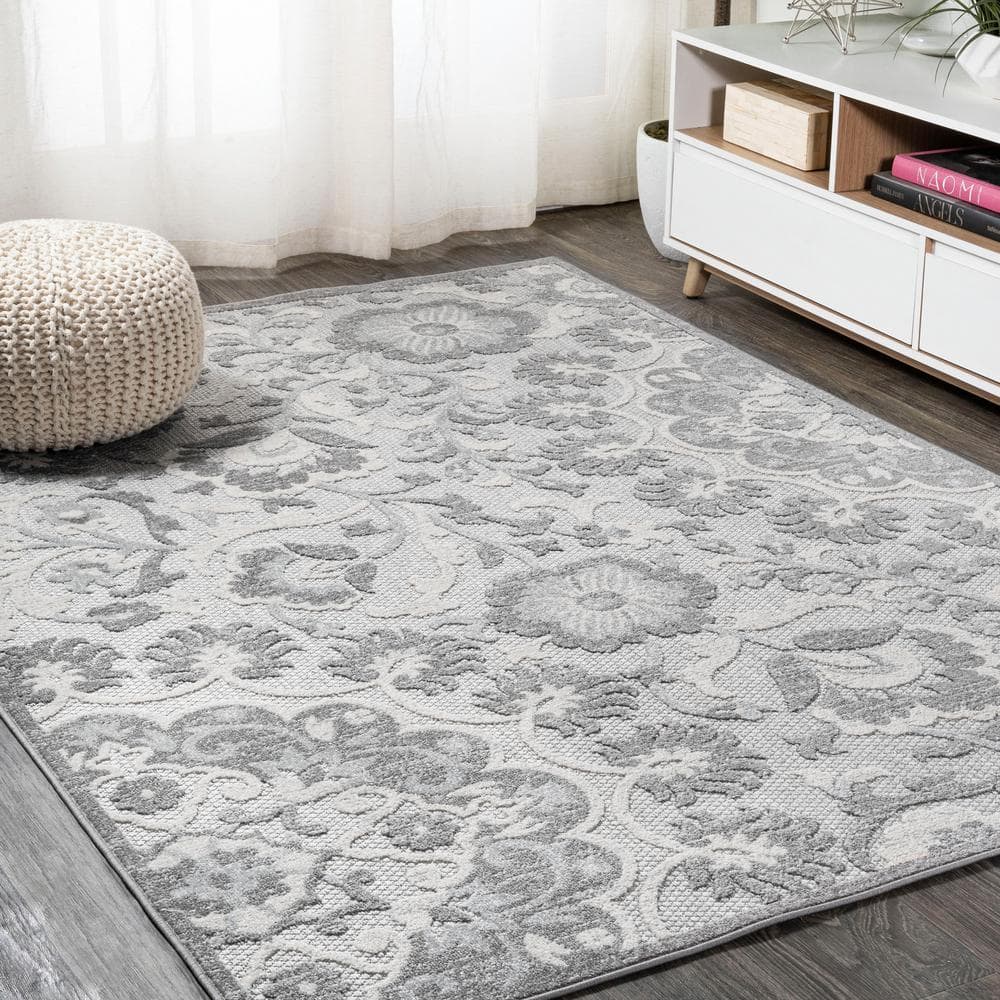 Terrace Spanish Tile Silver/Grey Outdoor Rug by Rug Style