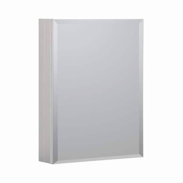 WELLFOR 12 in. W x 24 in. H Sliver Aluminum Recessed/Surface Mount