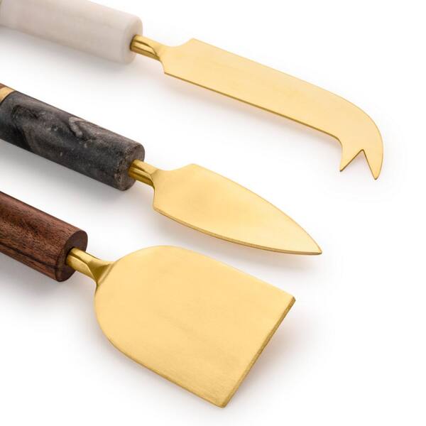 GAURI KOHLI Brittany Agate Cheese Knives, Set of 3