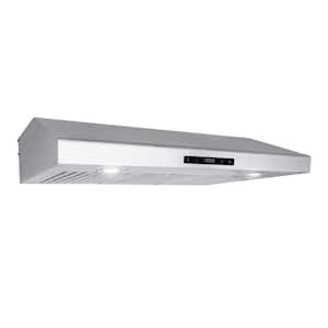 30 in. 500 CFM Ducted Under Cabinet Range Hood with Digital Touch Display and LED Lights in Stainless Steel