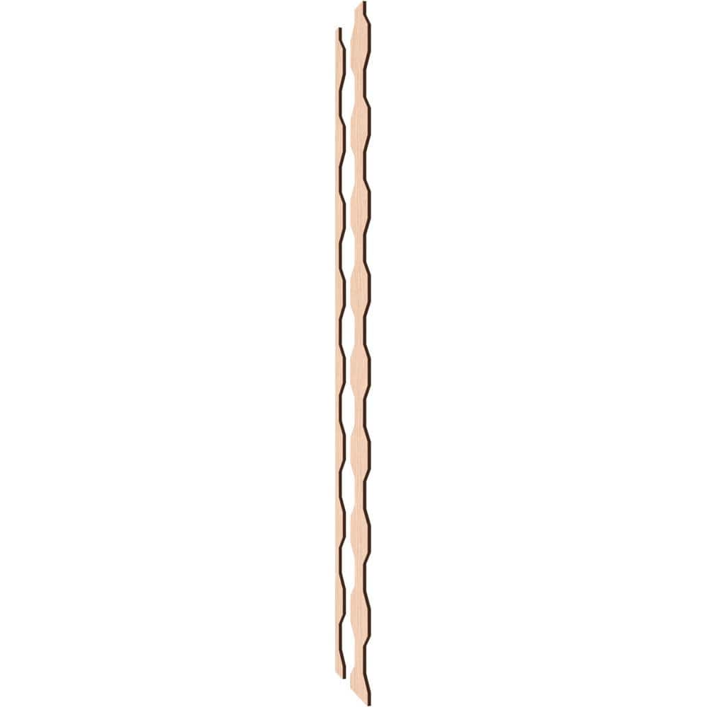 Pontiac 47" Red Oak Adjustable Decorative Slat Wall Panel Kit