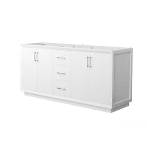 Strada 71 in. W x 21.75 in. D x 34.25 in. H Double Bath Vanity Cabinet without Top in White